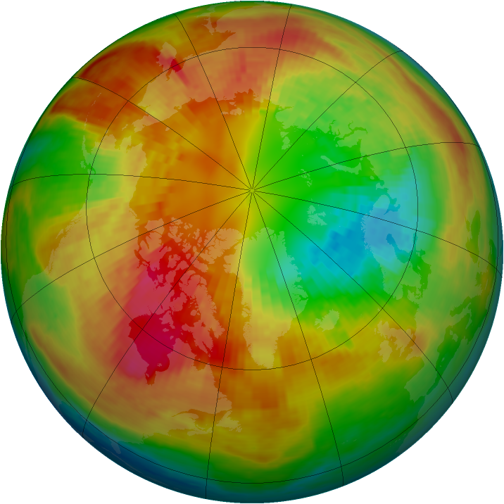 Arctic ozone map for 02 March 2003